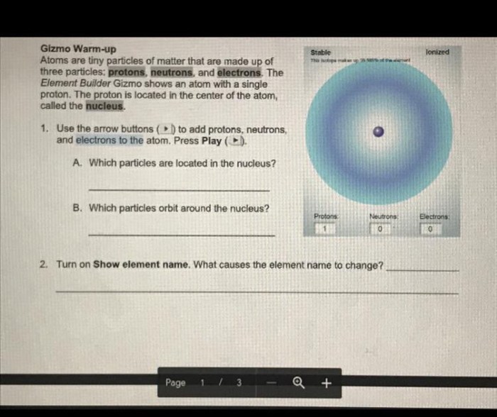 Element builder gizmo answer key