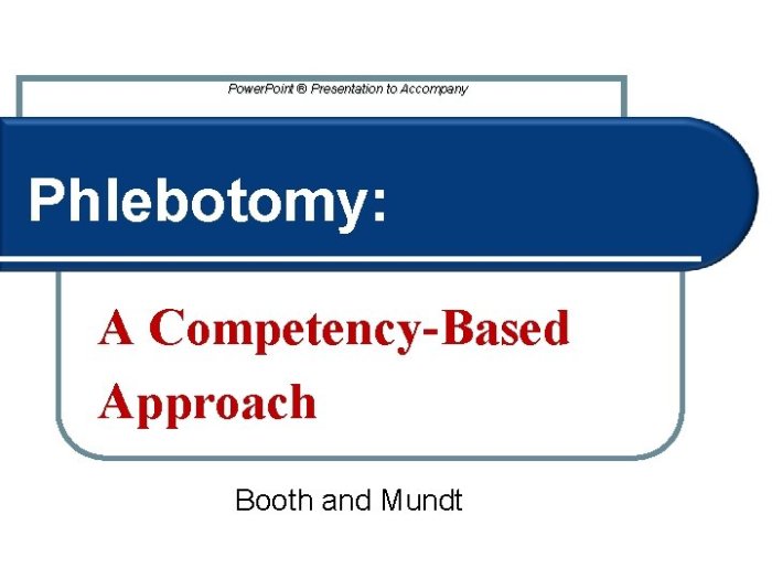 Phlebotomy a competency based approach