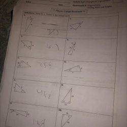 Right triangle trigonometry puzzle answer key