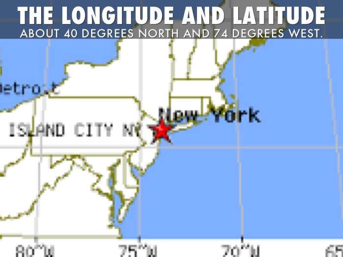 Longitude and latitude of the statue of liberty