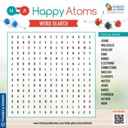 Atoms and atomic structure word search puzzle